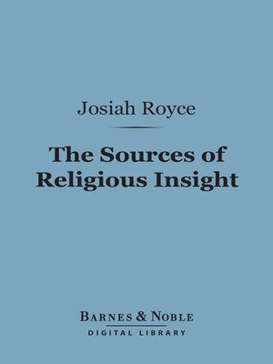 cover image of The Sources of Religious Insight (Barnes & Noble Digital Library)